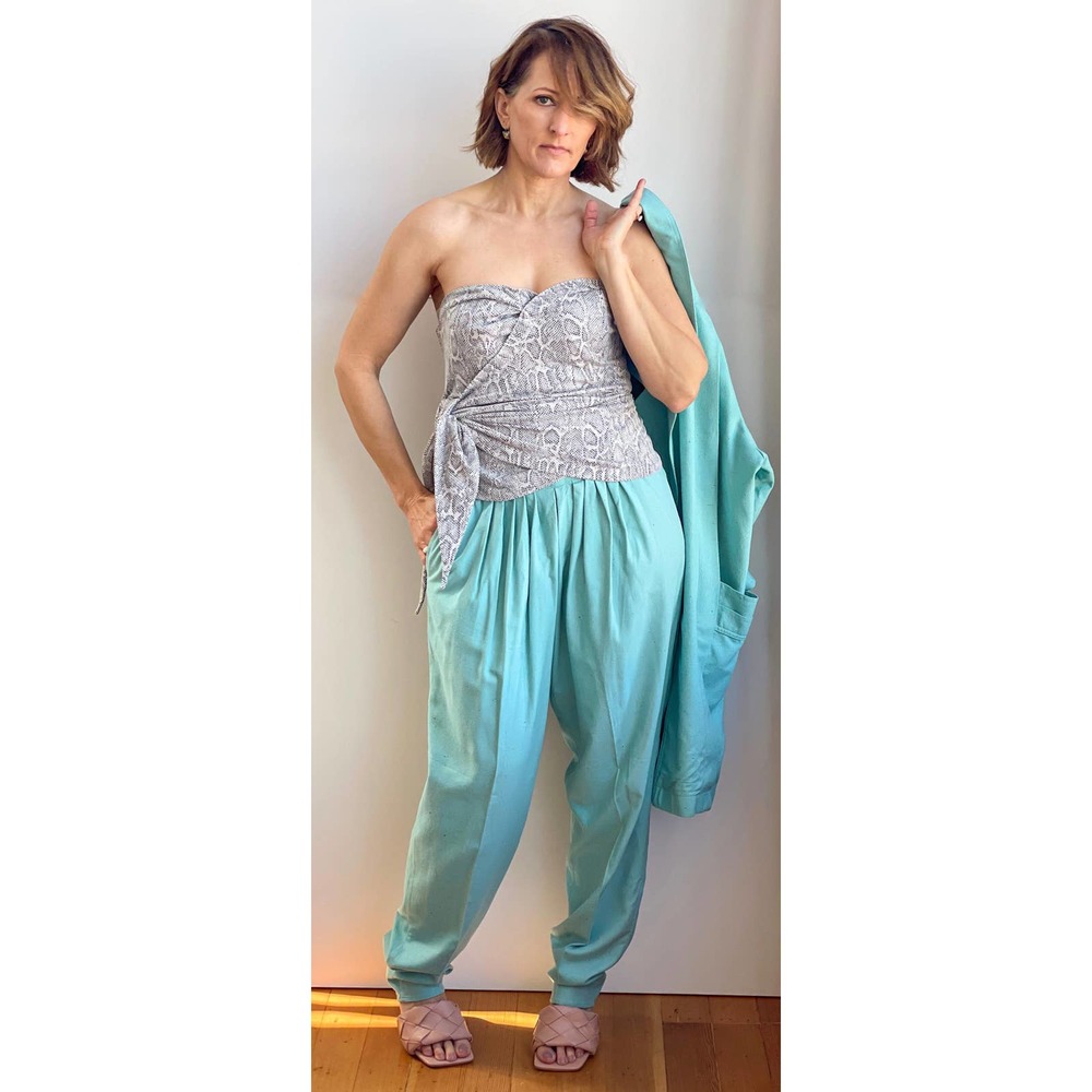 Vintage George Georgiou Raw Silk Set Sz Large